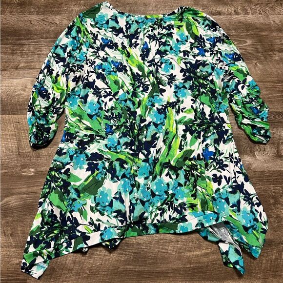 Premise Studio Quarter Sleeve Floral Blouse Size 2x - Picture 7 of 9